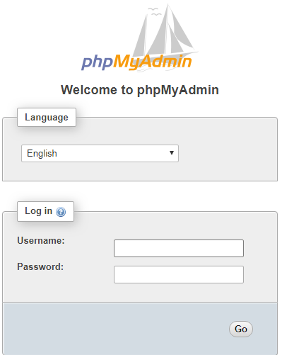 xampp phpmyadmin set up login and password